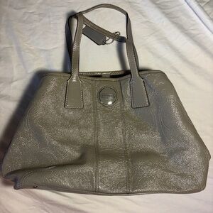 Coach Taupe Leather Tote Bag